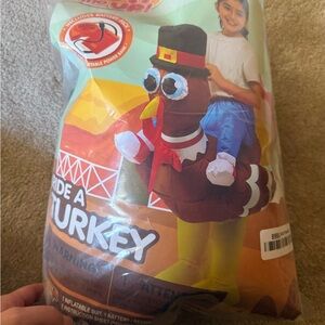 Children's Inflatable Turkey Costume with Black Hat